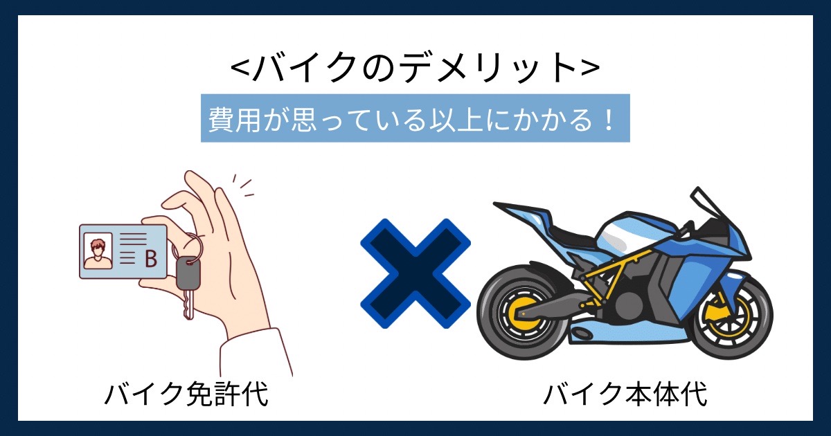 バイクのデメリットの画像