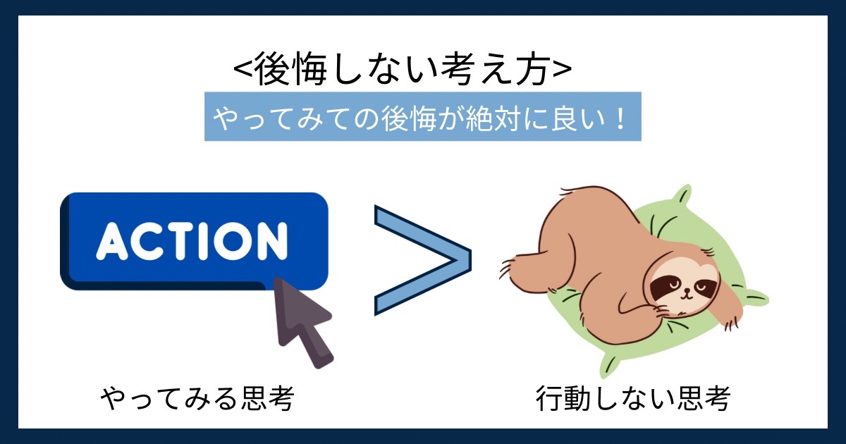 後悔しない考え方の画像