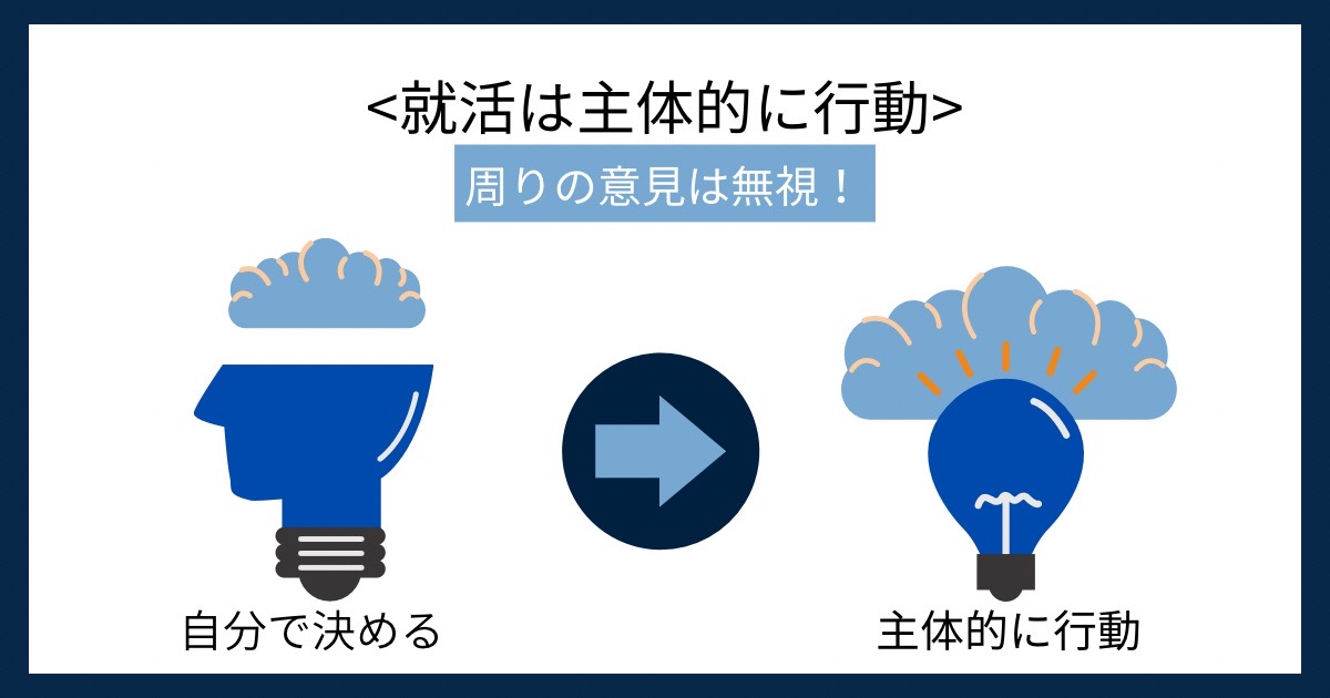 就活は主体的に行動の画像