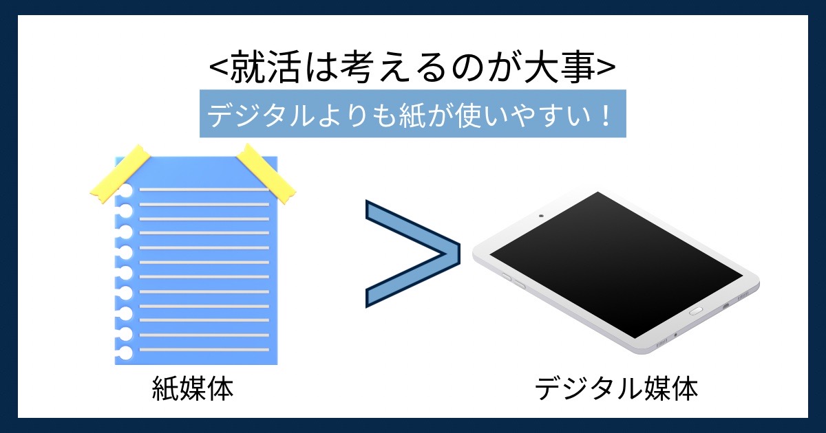 就活は考えるのが大事の画像