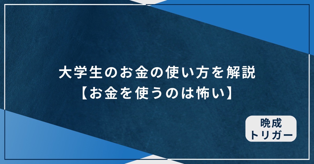 大学生のお金の使い方を解説【お金を使うのは怖い】のアイキャッチ画像